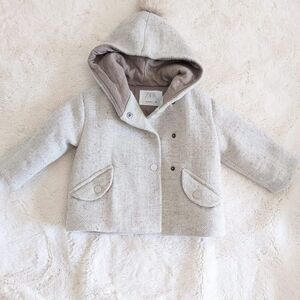 Zara Kids Gray Hooded Jacket